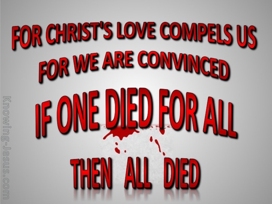 2 Corinthians 5:14 Love of Christ Compels Us (red)
